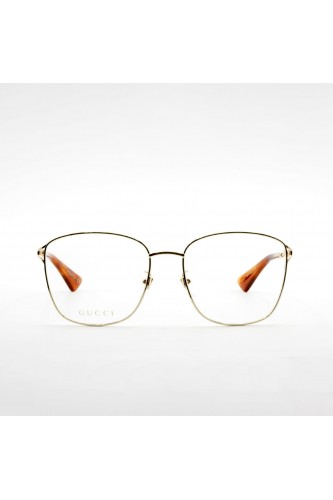 Gucci - Occhiali da vista in metallo squadrati per donna oro - GG00819 001