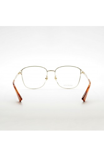 Gucci - Occhiali da vista in metallo squadrati per donna oro - GG00819 001