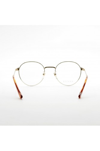 Gucci - Occhiali da vista in metallo tondi unisex oro - GG0581 007