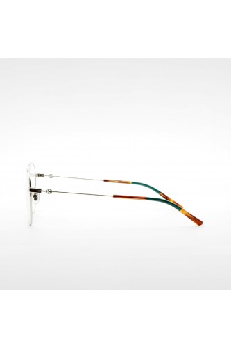 Gucci - Occhiali da vista in metallo tondi unisex argento - GG0684 002