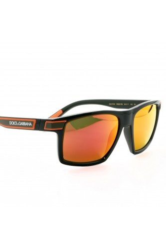 Dolce&Gabbana - Occhiali da sole in celluloide rettangolari per uomo verde -