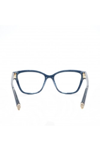 Philipp Plein - Occhiali da vista in celluloide cat eye per donna blu - VPP034S