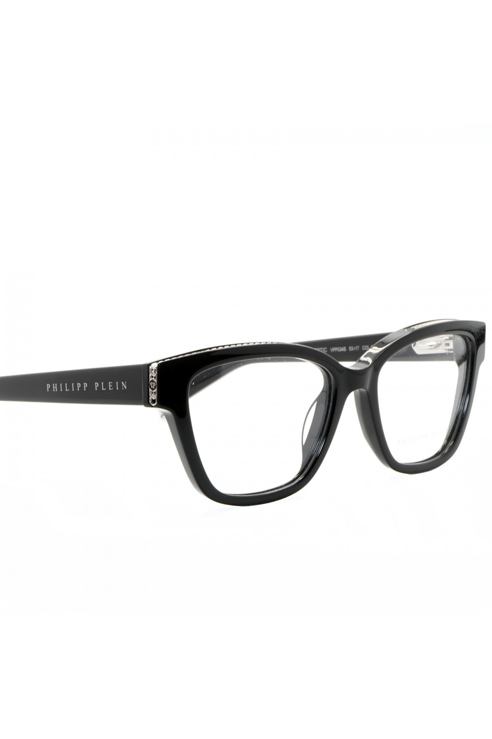 Philipp Plein - Occhiali da vista in celluloide cat eye per donna nero -
