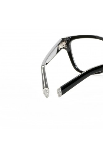 Philipp Plein - Occhiali da vista in celluloide cat eye per donna nero -