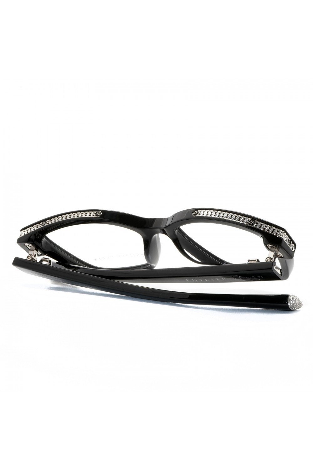 Philipp Plein - Occhiali da vista in celluloide cat eye per donna nero -