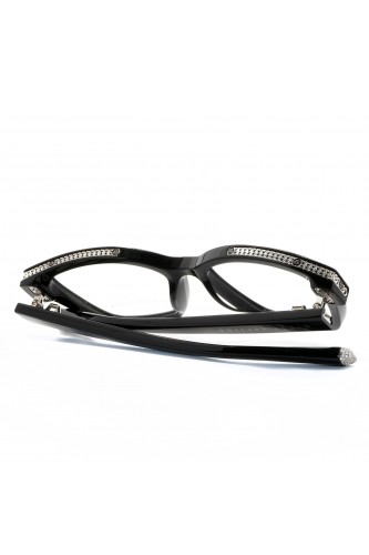 Philipp Plein - Occhiali da vista in celluloide cat eye per donna nero -