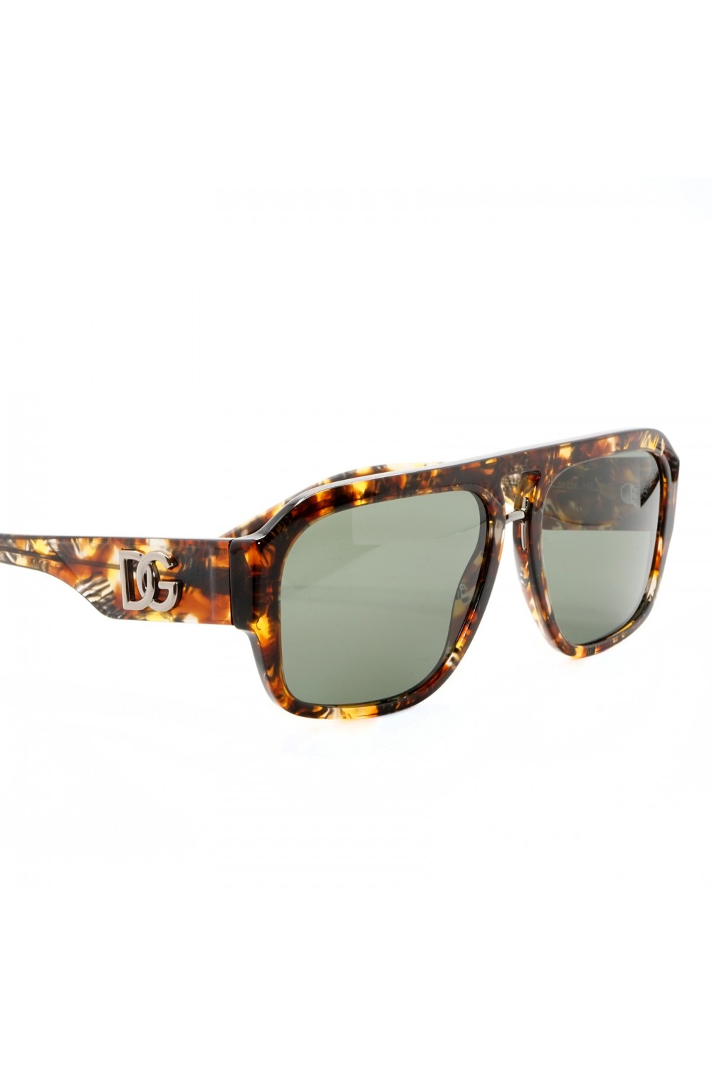 Dolce&Gabbana - Occhiali da sole in celluloide squadrati per uomo tartarugato -