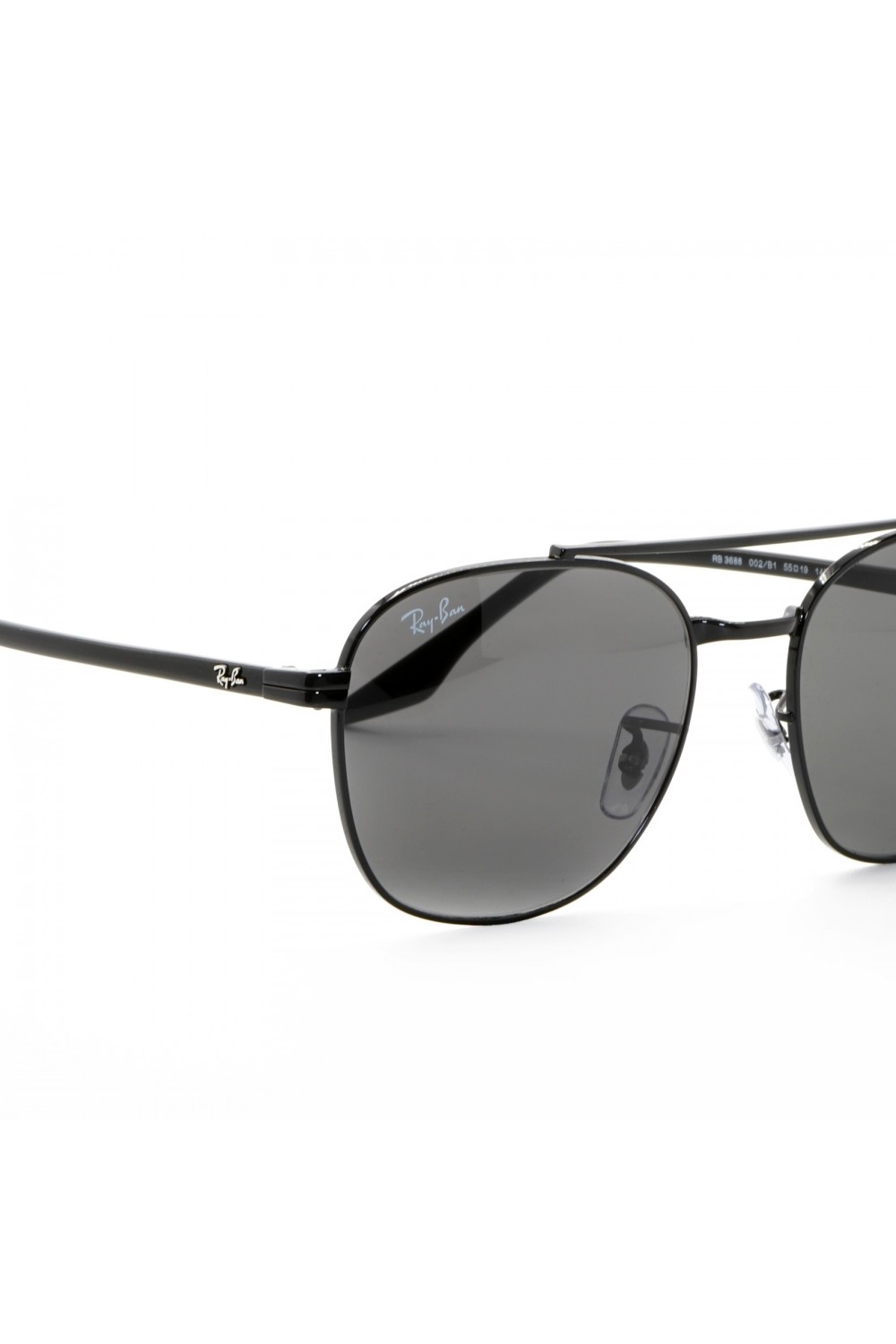 Ray-Ban - Occhiali da sole in metallo squadrati unisex nero - RB3688 002/B1