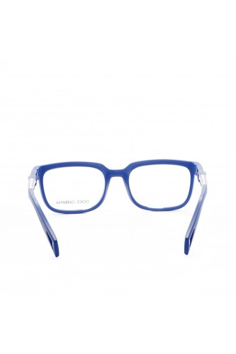Dolce&Gabbana - Occhiali da vista in celluloide rettangolari per uomo blu -