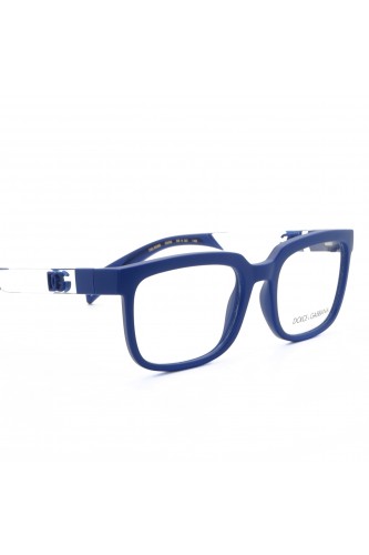Dolce&Gabbana - Occhiali da vista in celluloide rettangolari per uomo blu -