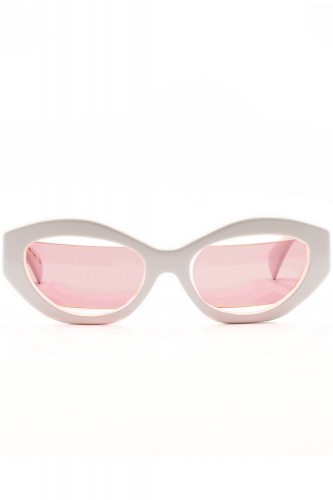 Alain Mikli - Occhiali da sole in celluloide cat eye per donna bianco - JEREMY