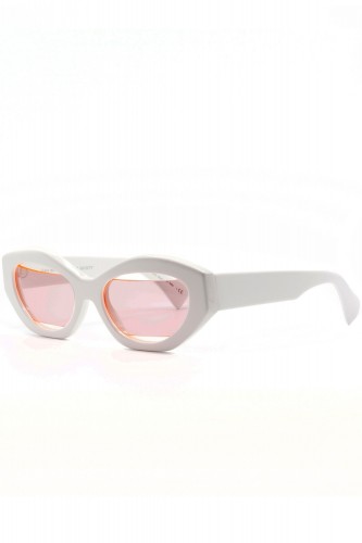 Alain Mikli - Occhiali da sole in celluloide cat eye per donna bianco - JEREMY