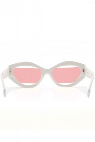 Alain Mikli - Occhiali da sole in celluloide cat eye per donna bianco - JEREMY