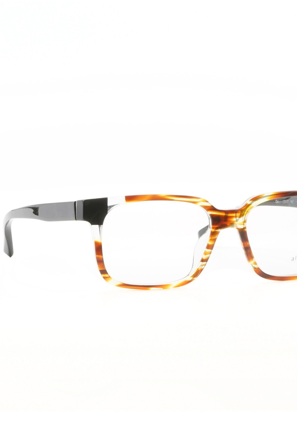 Alain Mikli - Occhiali da vista in celluloide rettangolari per uomo marrone