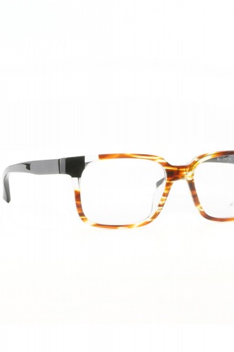 Alain Mikli - Occhiali da vista in celluloide rettangolari per uomo marrone