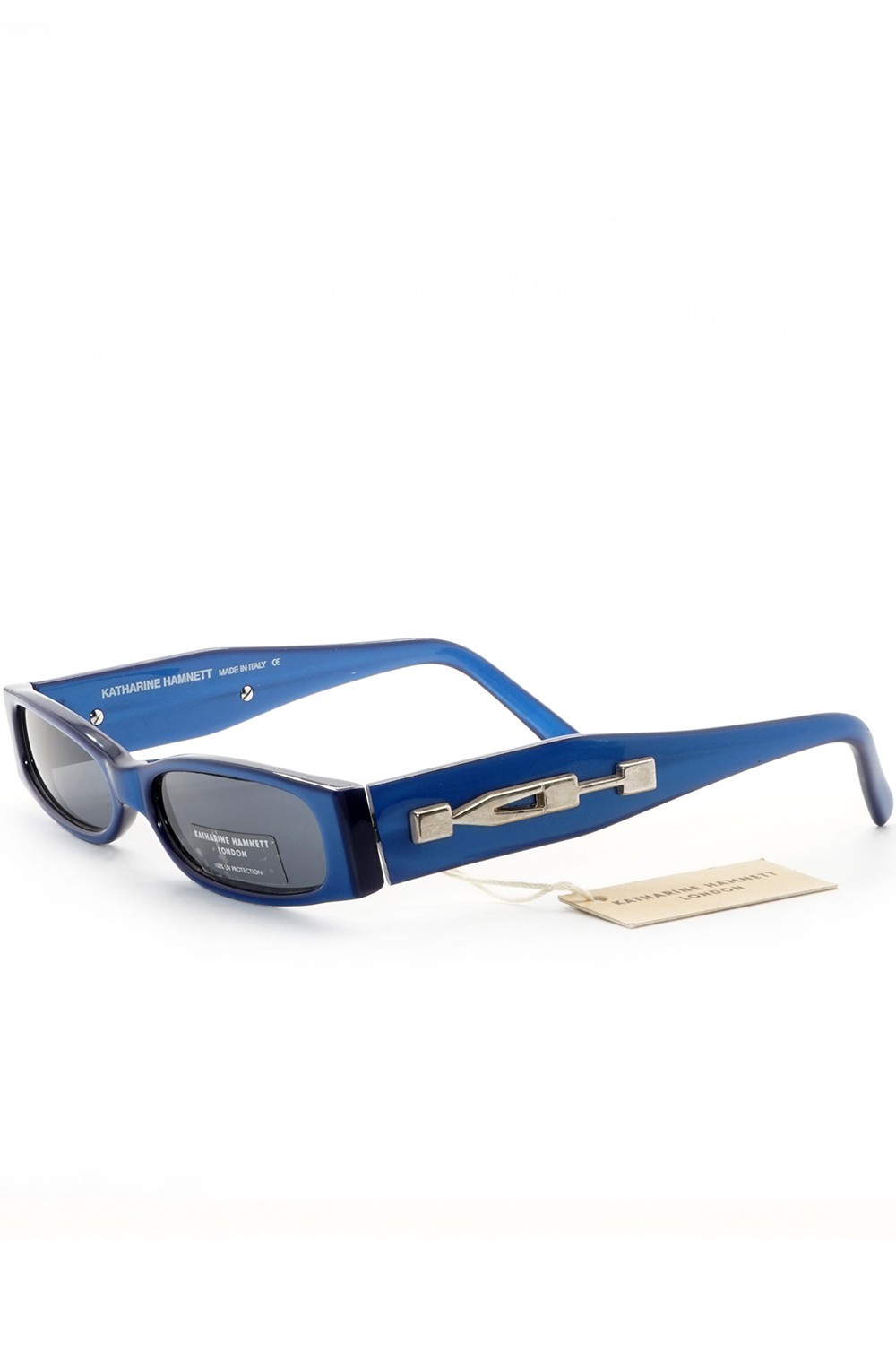 Katharine Hamnett - Occhiali da sole vintage in celluloide rettangolari unisex