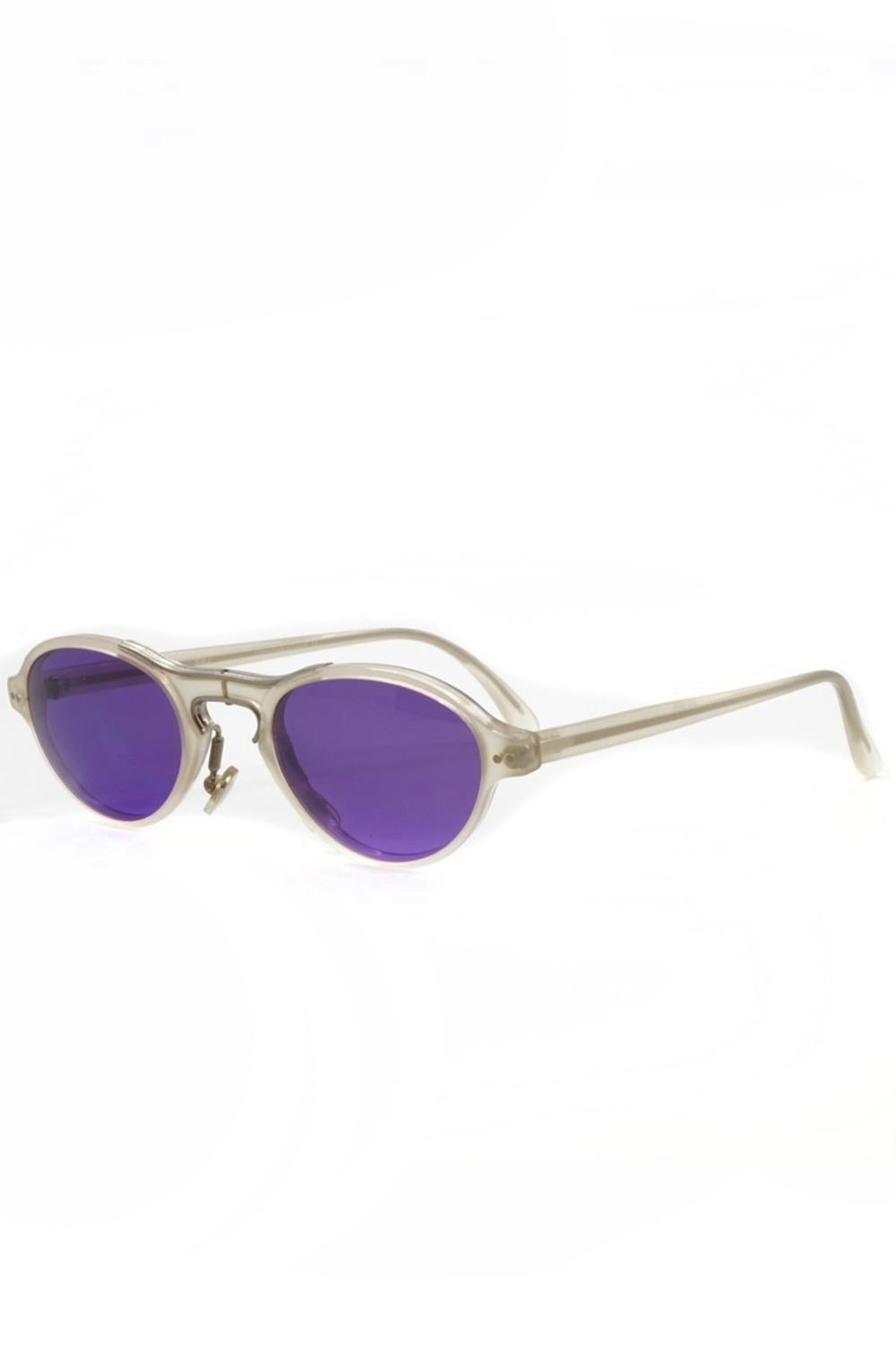 IDC Lunettes - Occhiali da sole vintage in celluloide ovali unisex trasparente