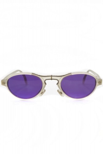 IDC Lunettes - Occhiali da sole vintage in celluloide ovali unisex trasparente
