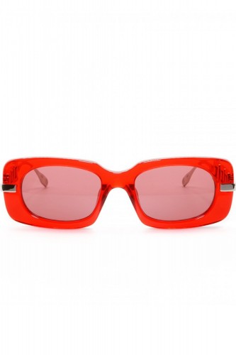 Ambush - Occhiali da sole in celluloide rettangolari unisex rosso - BERI004 2528