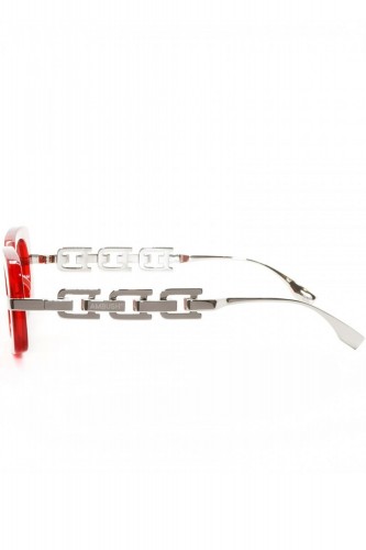 Ambush - Occhiali da sole in celluloide rettangolari unisex rosso - BERI004 2528