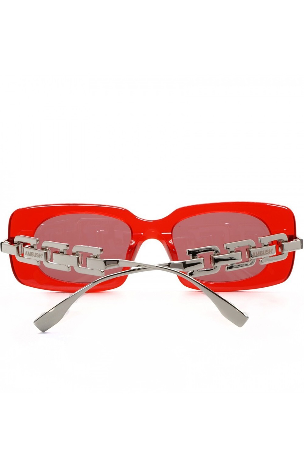 Ambush - Occhiali da sole in celluloide rettangolari unisex rosso - BERI004 2528