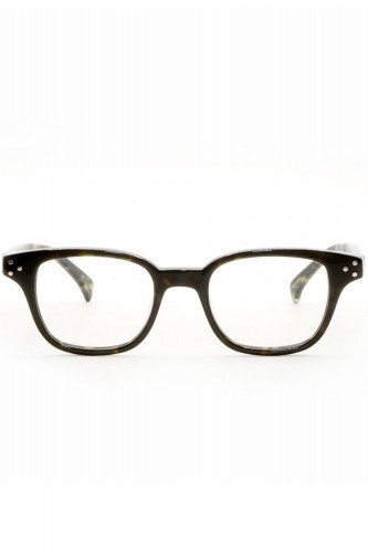 AM Eyewear - Occhiali da vista in celluloide squadrati unisex tartarugato oliva