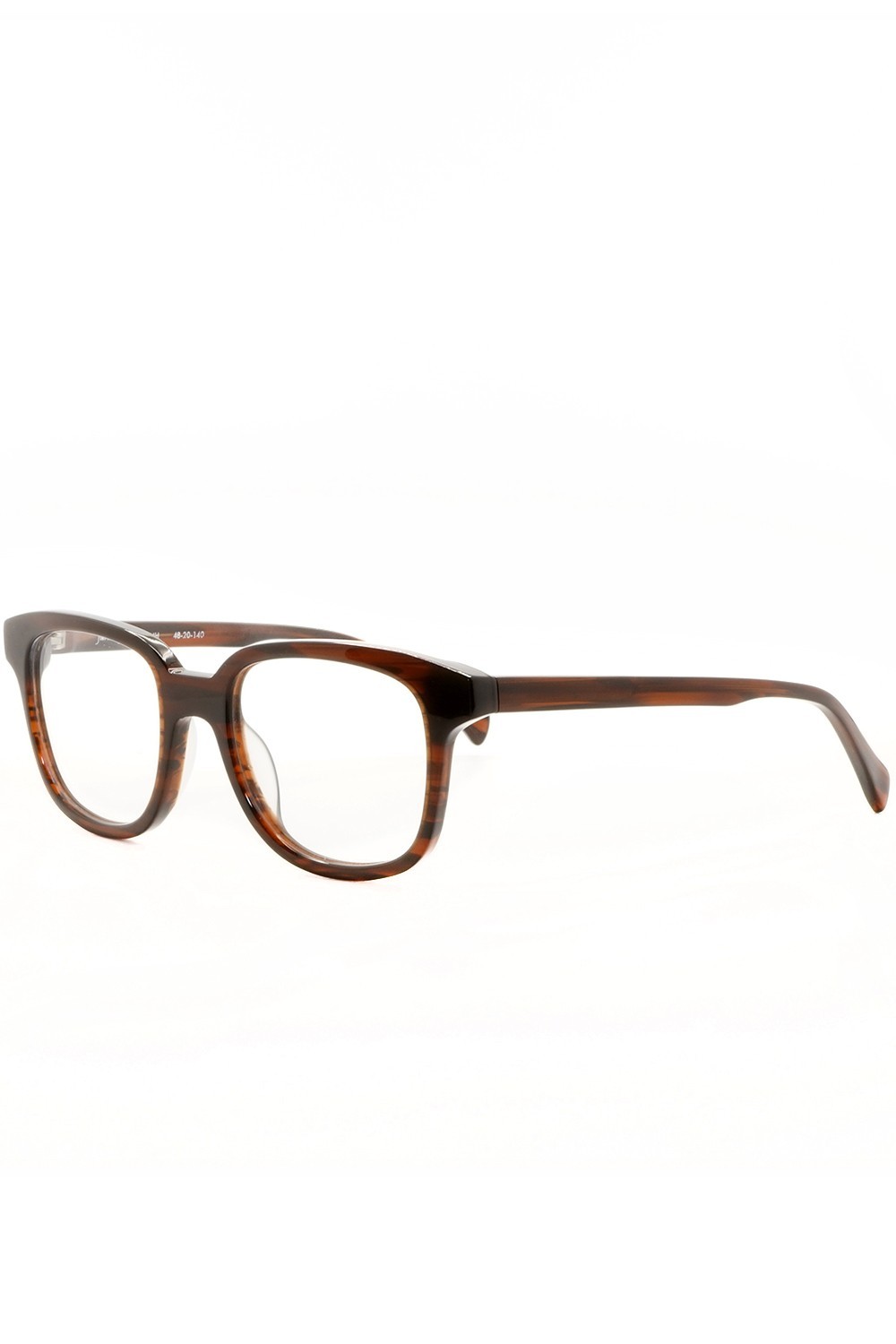 AM Eyewear - Occhiali da vista in celluloide squadrati unisex nero, marrone -