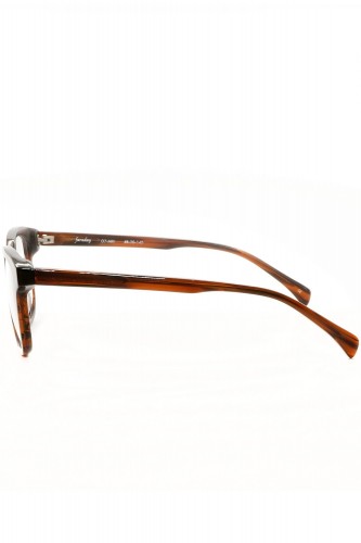 AM Eyewear - Occhiali da vista in celluloide squadrati unisex nero, marrone -