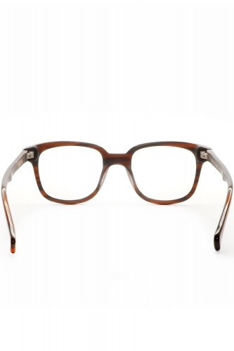 AM Eyewear - Occhiali da vista in celluloide squadrati unisex nero, marrone -