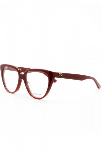 Balenciaga - Occhiali da vista in celluloide cat eye per donna bordeaux -