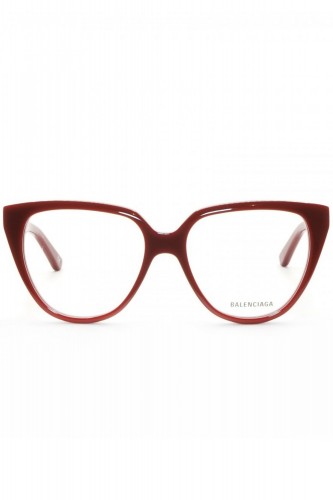 Balenciaga - Occhiali da vista in celluloide cat eye per donna bordeaux - 2