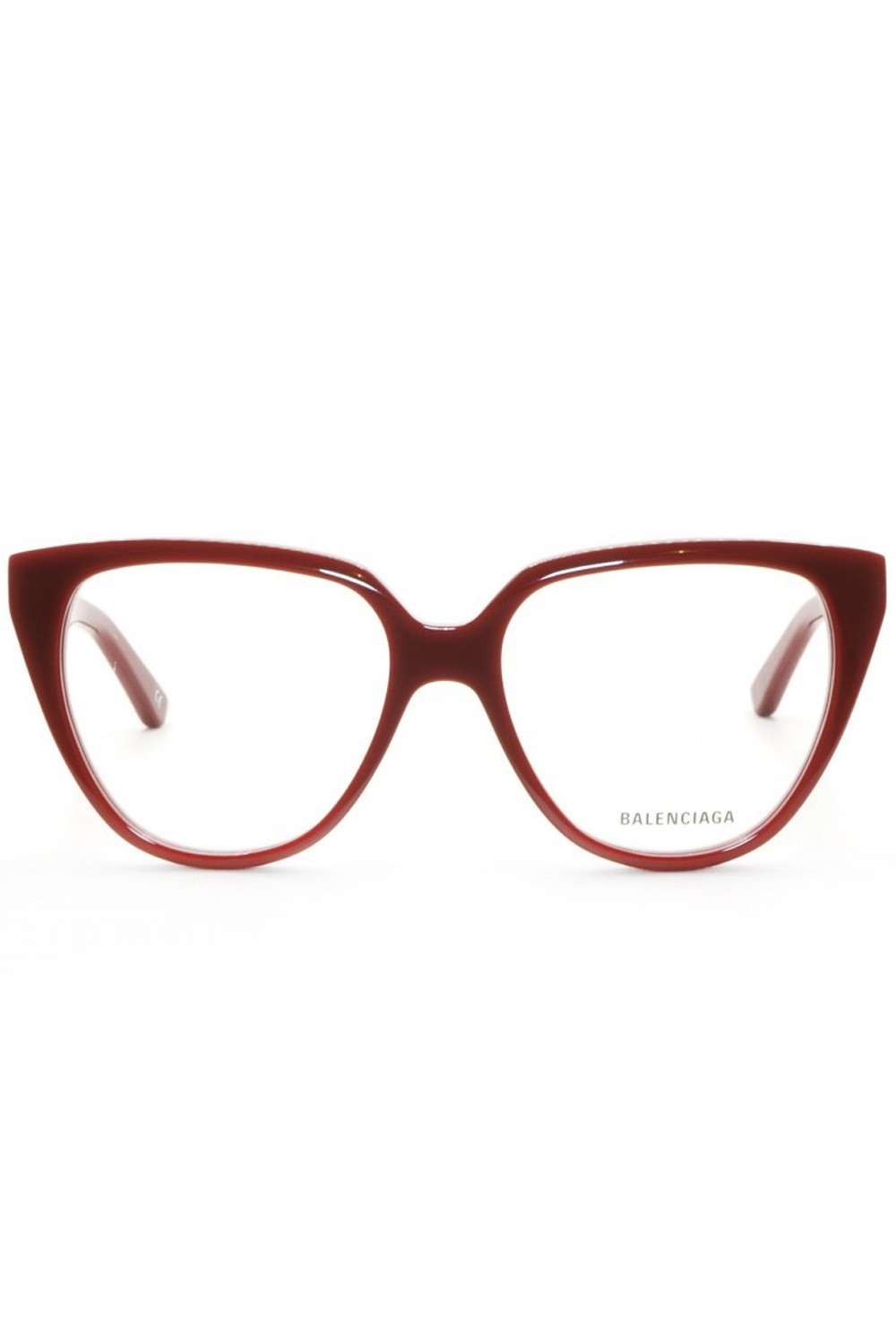 Balenciaga - Occhiali da vista in celluloide cat eye per donna bordeaux -