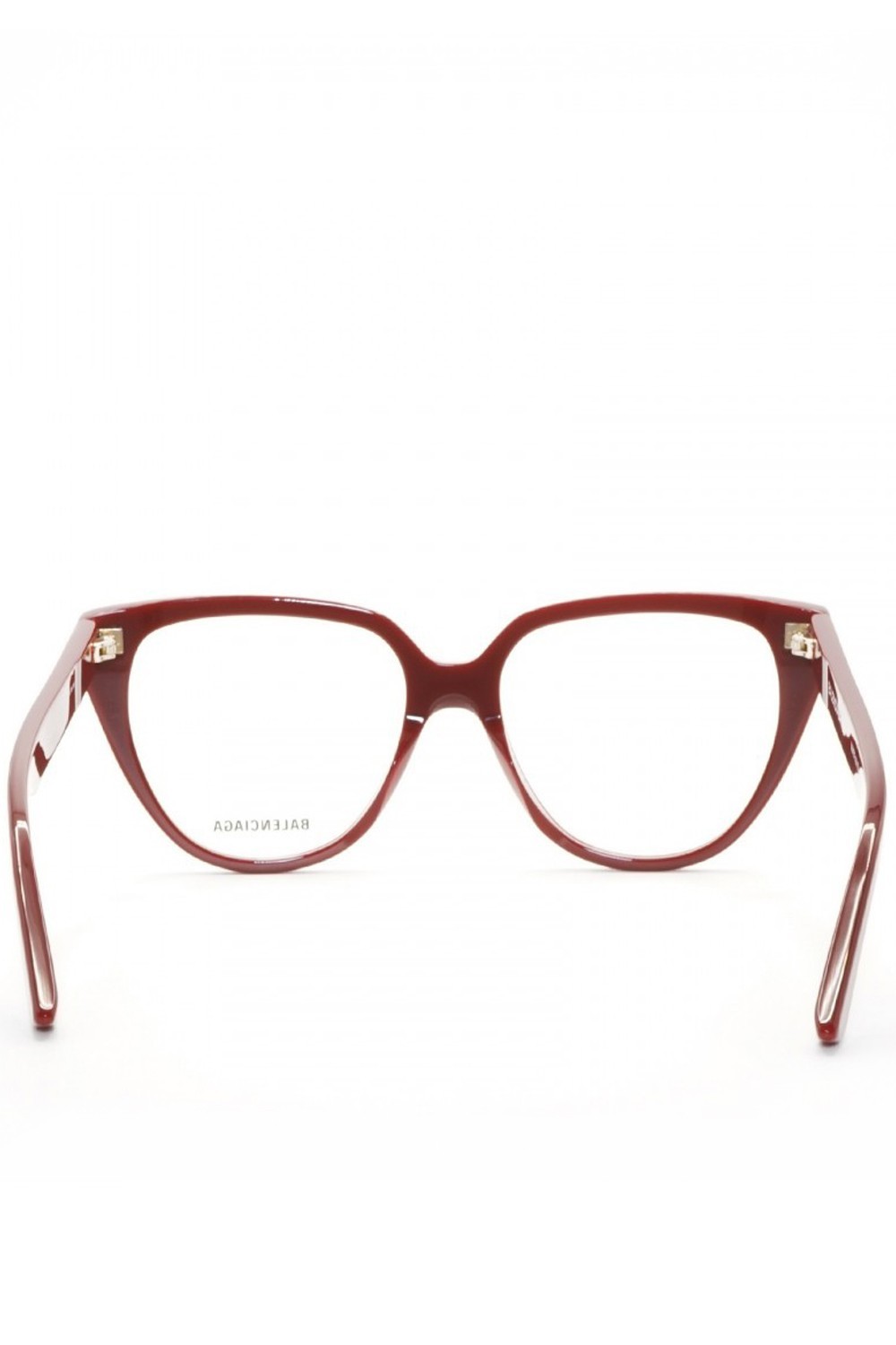 Balenciaga - Occhiali da vista in celluloide cat eye per donna bordeaux -