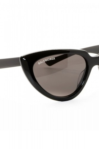 Balenciaga - Occhiali da sole in celluloide cat eye per donna nero - BB0182S 001