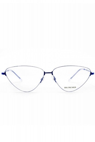 Balenciaga - Occhiali da vista in metallo cat eye per donna blu - BB0015B 004 2