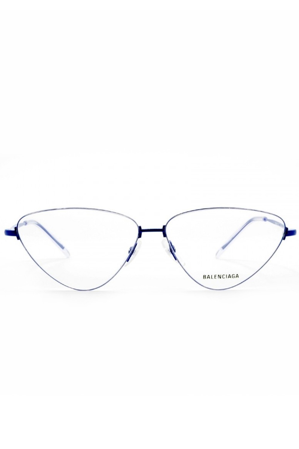 Balenciaga - Occhiali da vista in metallo cat eye per donna blu - BB0015B 004