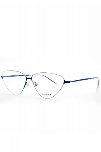Balenciaga - Occhiali da vista in metallo cat eye per donna blu - BB0015B 004