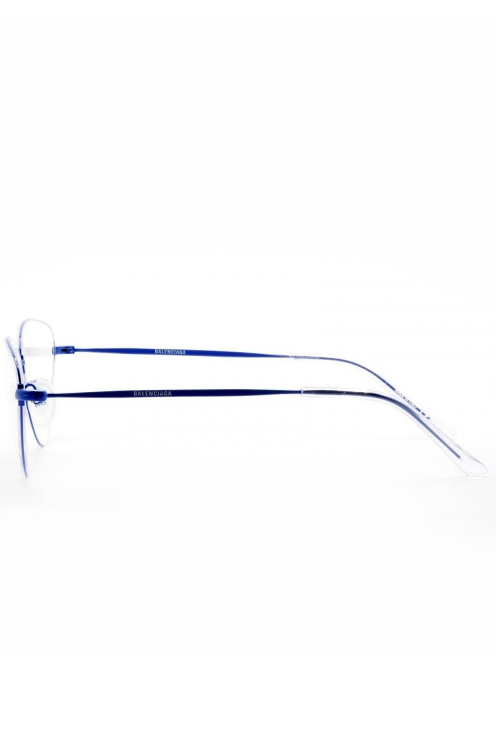 Balenciaga - Occhiali da vista in metallo cat eye per donna blu - BB0015B 004