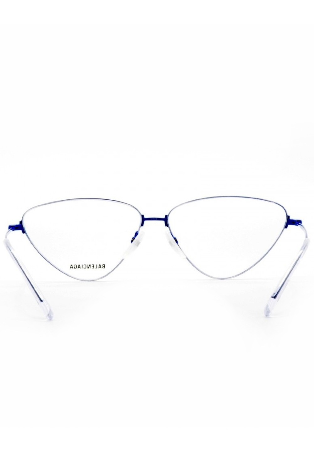 Balenciaga - Occhiali da vista in metallo cat eye per donna blu - BB0015B 004