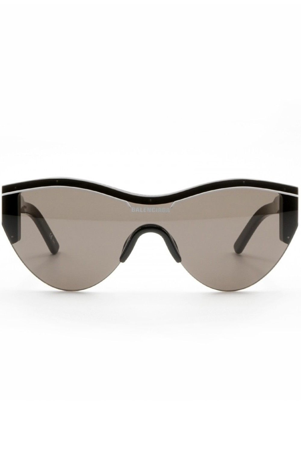 Balenciaga - Occhiali da sole a mascherina in celluloide unisex rosso, nero -