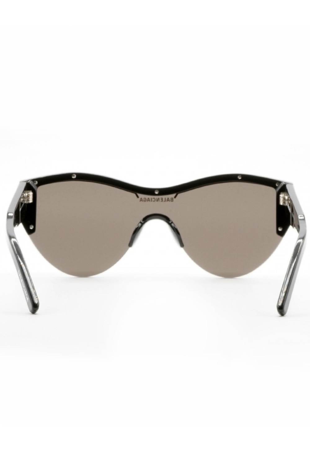 Balenciaga - Occhiali da sole a mascherina in celluloide unisex rosso, nero -