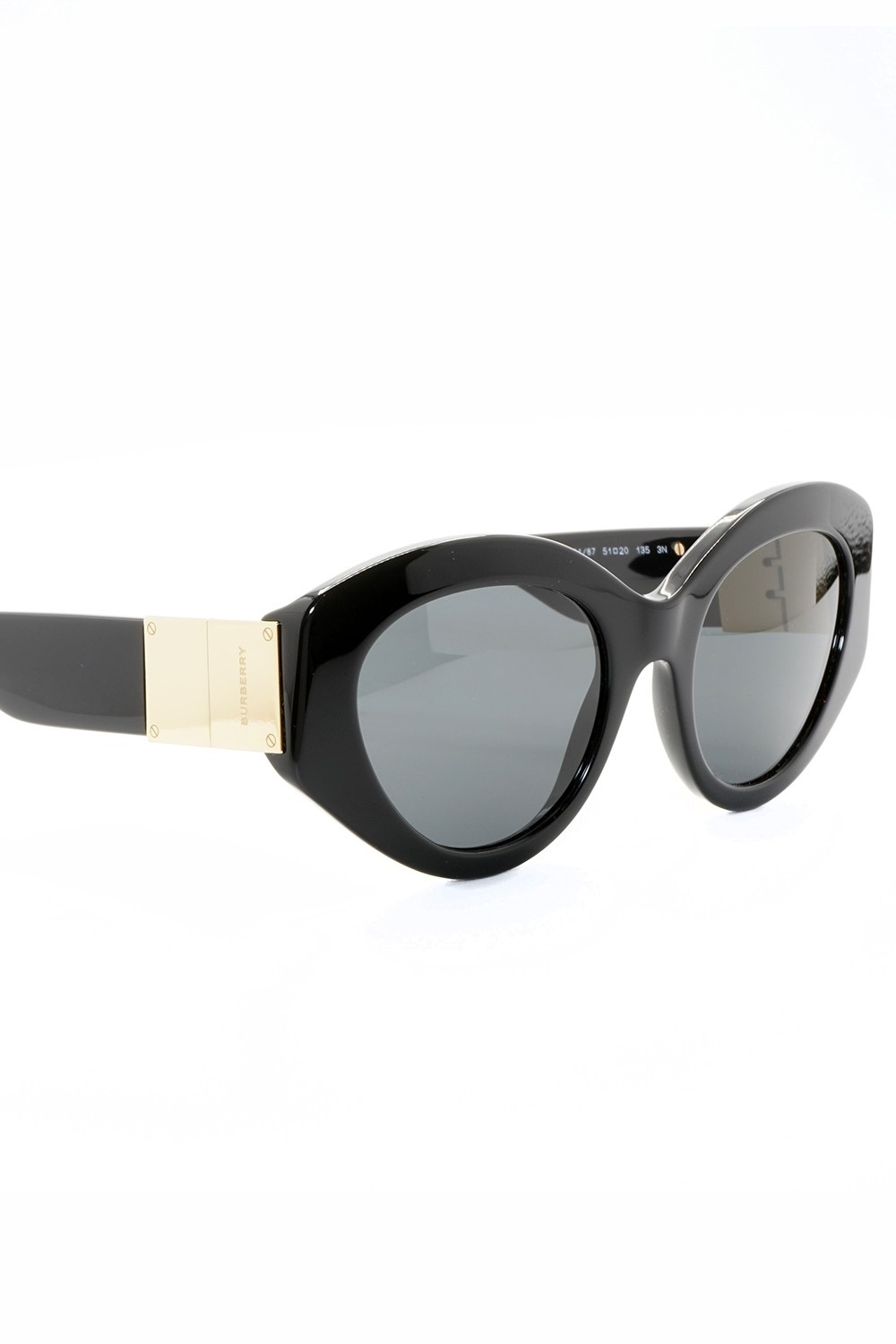 Burberry - Occhiali da sole in celluloide cat eye per donna nero - B4361 3001/87