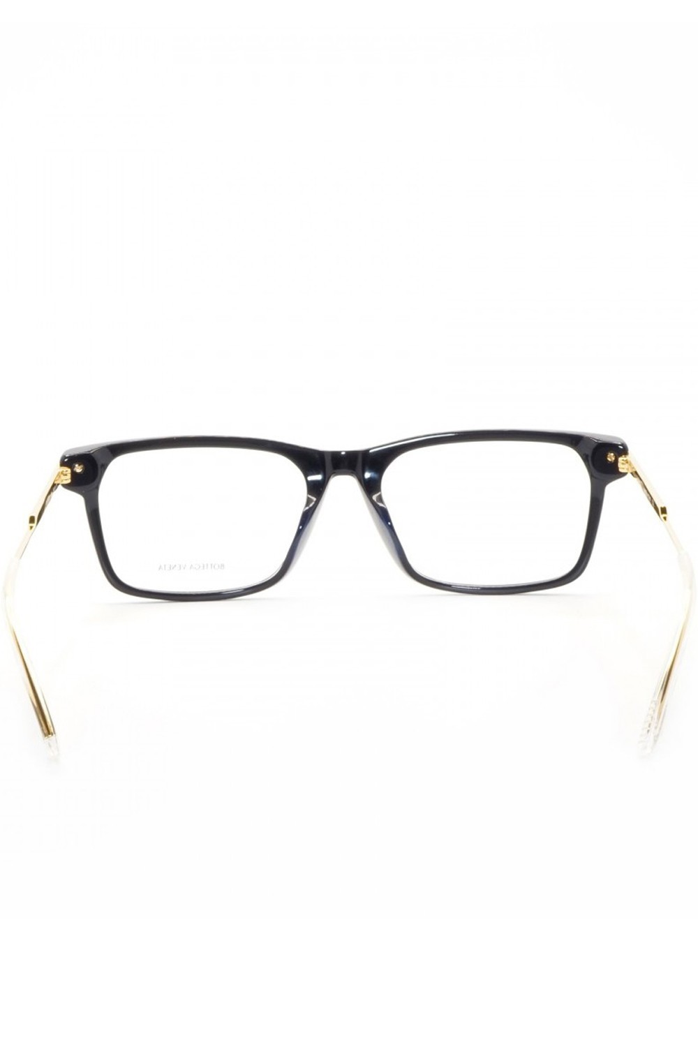 Bottega Veneta - Occhiali da vista in celluloide rettangolare per uomo blu -