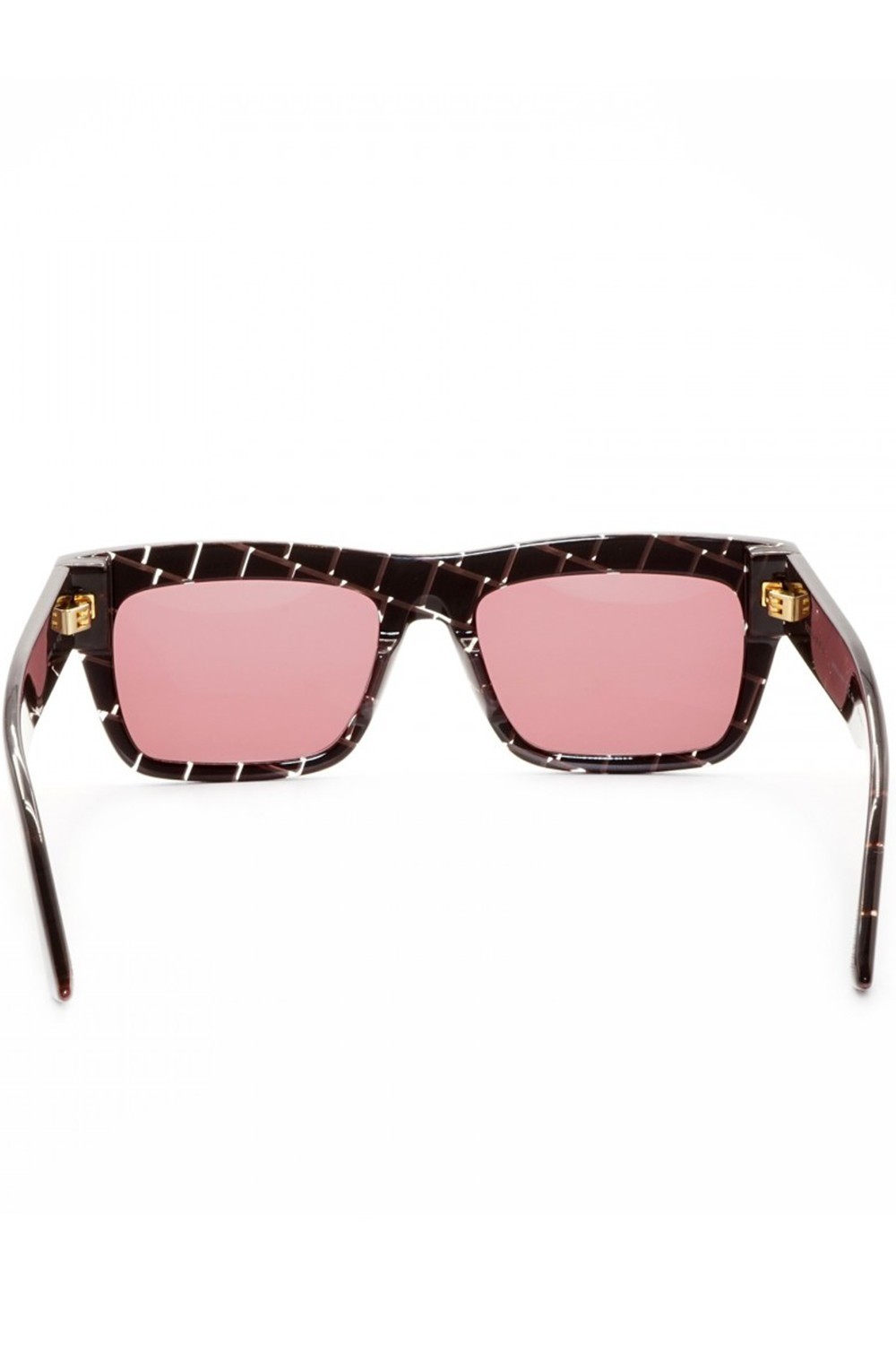 Bottega Veneta - Occhiali da sole in celluloide rettangolari unisex bordeaux -