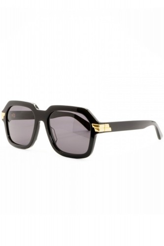 Bottega Veneta - Occhiali da sole in celluloide squadrati unisex nero - BV1123S