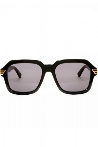 Bottega Veneta - Occhiali da sole in celluloide squadrati unisex nero - BV1123S 2