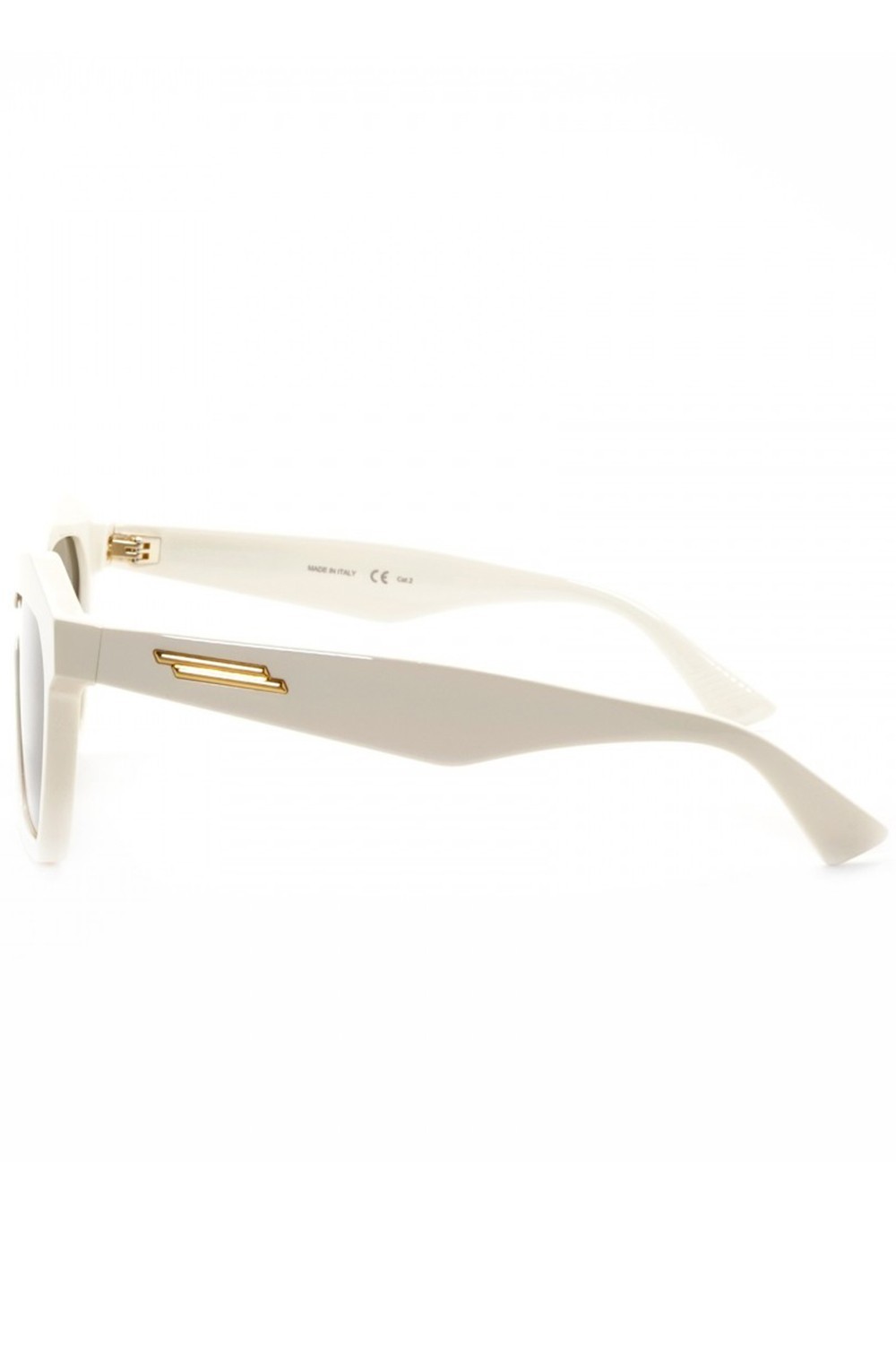 Bottega Veneta - Occhiali da sole in celluloide squadrati per donna avorio -