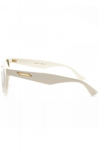 Bottega Veneta - Occhiali da sole in celluloide squadrati per donna avorio -