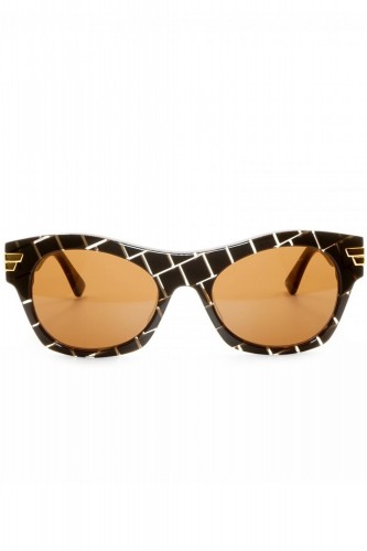 Bottega Veneta - Occhiali da sole in celluloide cat eye per donna marrone - 2