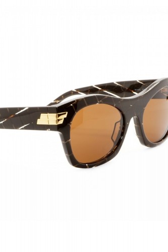 Bottega Veneta - Occhiali da sole in celluloide cat eye per donna marrone -